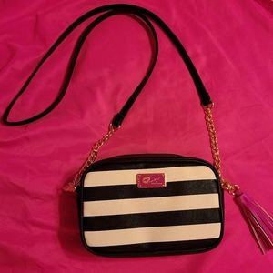 Betsey Johnson stripe crossbody bag